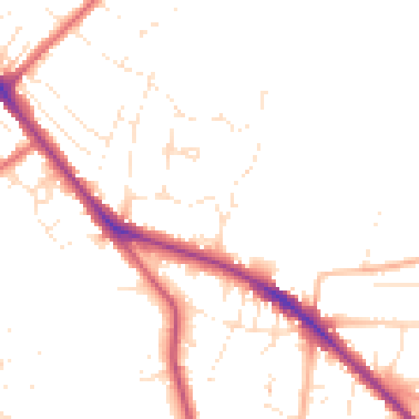 Daytime road noise heatmap for GL52 6JF
