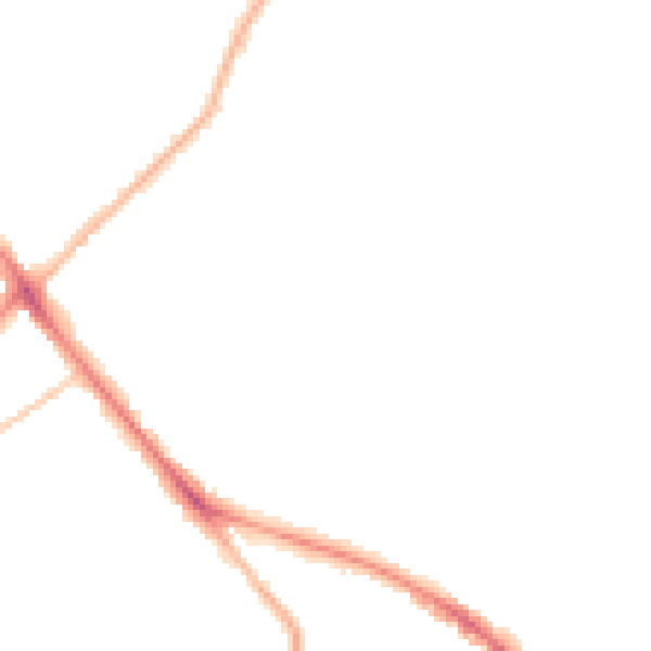 Night-time road noise heatmap for GL52 6JW