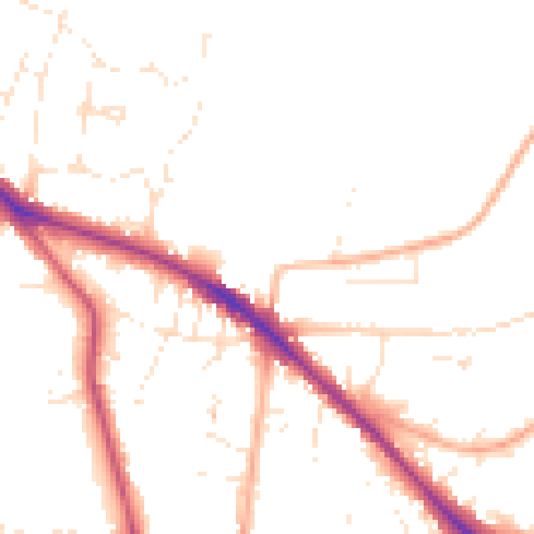 Daytime road noise heatmap for GL52 6LA