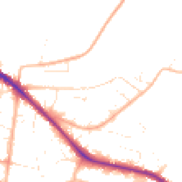 Daytime road noise heatmap for GL52 6LT