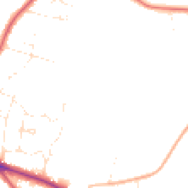 Daytime road noise heatmap for GL52 6NY