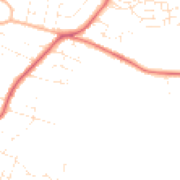 Daytime road noise heatmap for GL52 6NZ