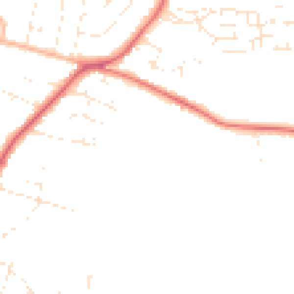 Daytime road noise heatmap for GL52 6PA