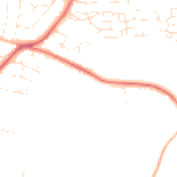 Daytime road noise heatmap for GL52 6PD