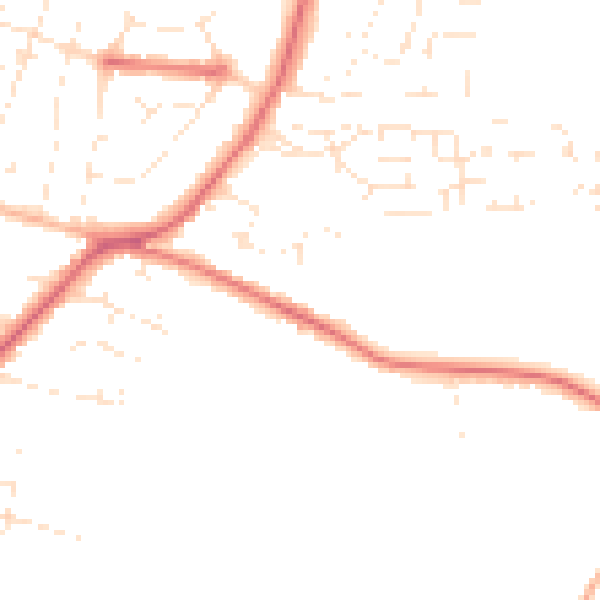 Daytime road noise heatmap for GL52 6PX