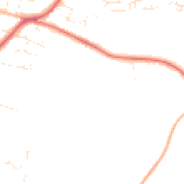 Daytime road noise heatmap for GL52 6QJ