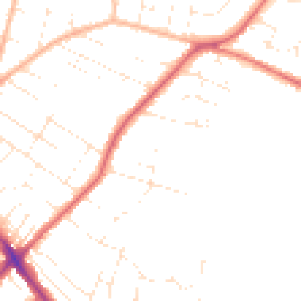 Daytime road noise heatmap for GL52 6RD