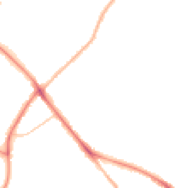 Night-time road noise heatmap for GL52 6RL