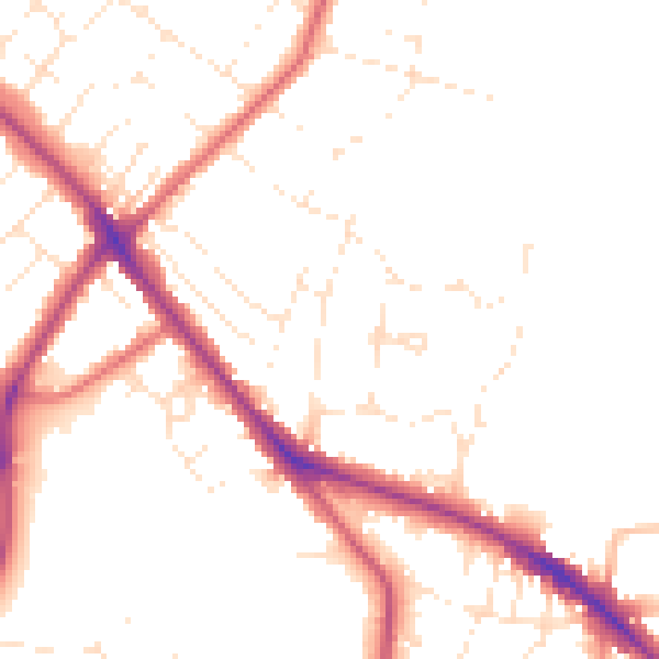 Daytime road noise heatmap for GL52 6RQ