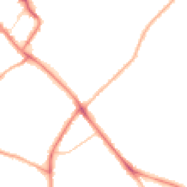 Night-time road noise heatmap for GL52 6SE