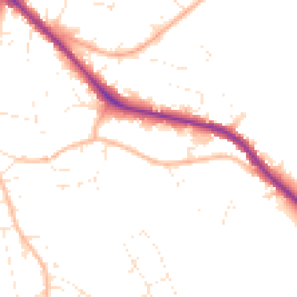 Daytime road noise heatmap for GL52 6UN