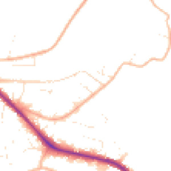 Daytime road noise heatmap for GL52 6XR
