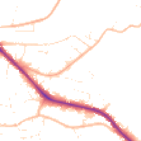 Daytime road noise heatmap for GL52 6XX