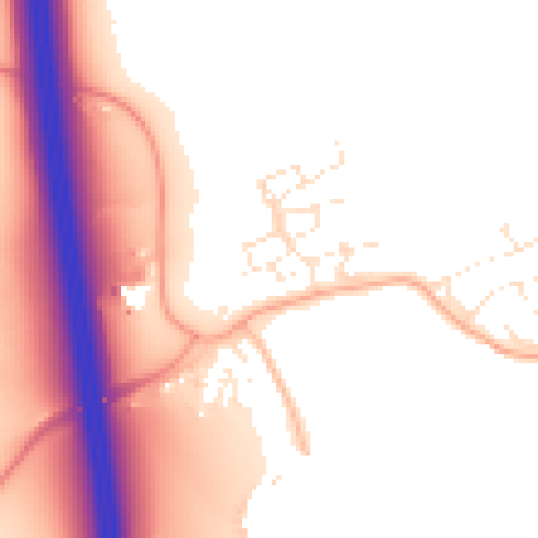 Daytime road noise heatmap for GL52 7SA
