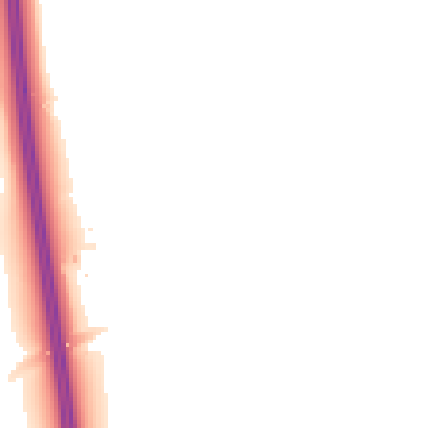 Night-time road noise heatmap for GL52 7SB
