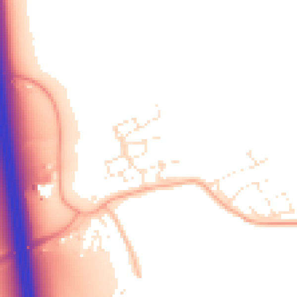 Daytime road noise heatmap for GL52 7SD