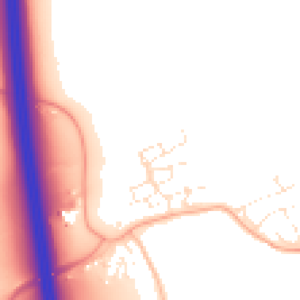 Daytime road noise heatmap for GL52 7SE