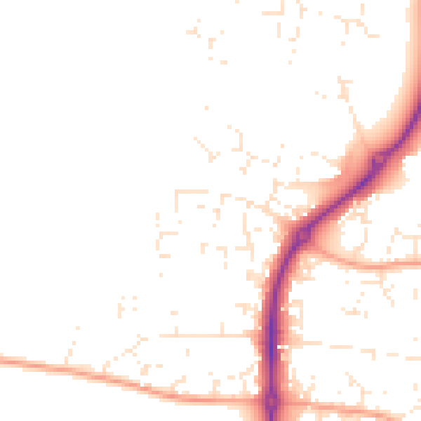 Daytime road noise heatmap for GL52 7WD