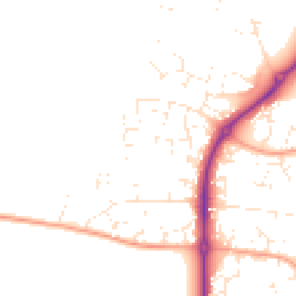 Daytime road noise heatmap for GL52 7YH