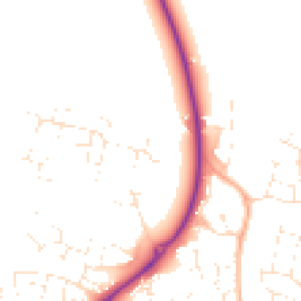 Daytime road noise heatmap for GL52 7YL