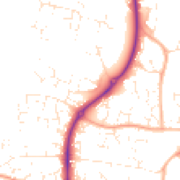 Daytime road noise heatmap for GL52 7ZG
