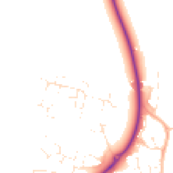 Daytime road noise heatmap for GL52 7ZW