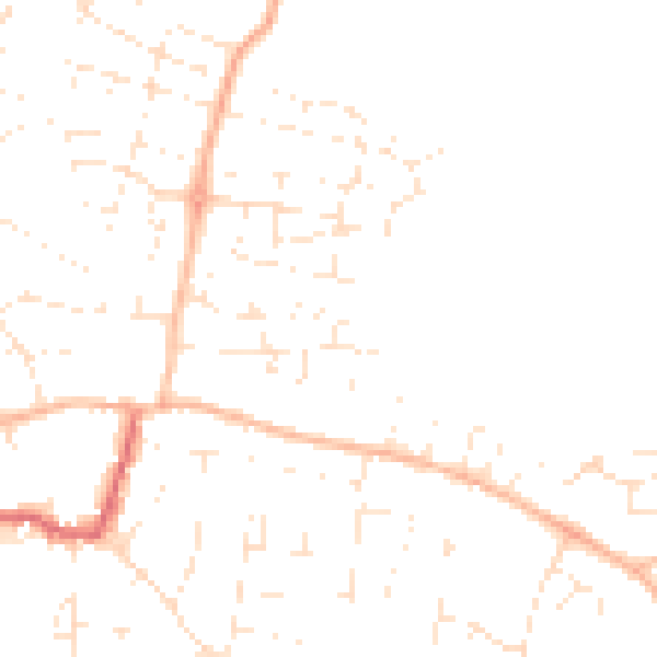 Daytime road noise heatmap for GL52 8BD