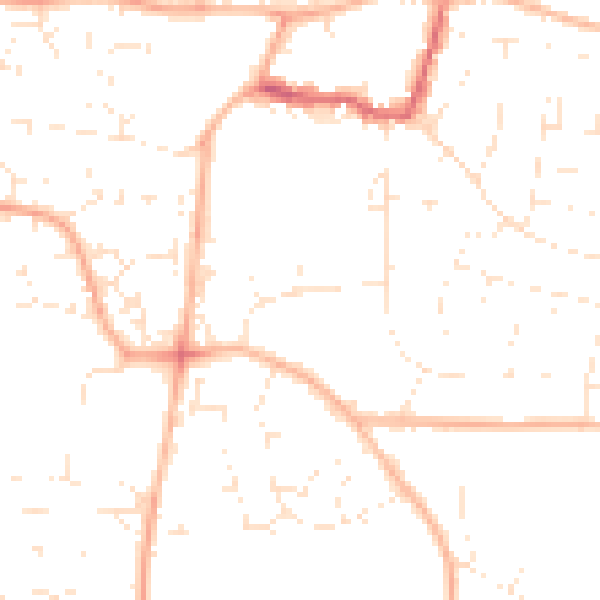 Daytime road noise heatmap for GL52 8DL