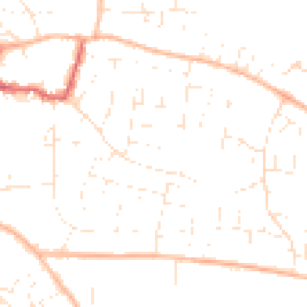 Daytime road noise heatmap for GL52 8LG