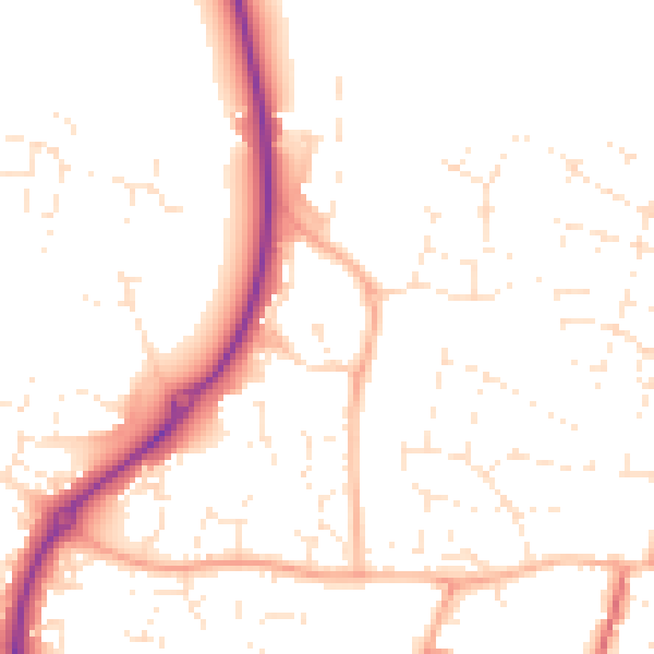 Daytime road noise heatmap for GL52 8RZ