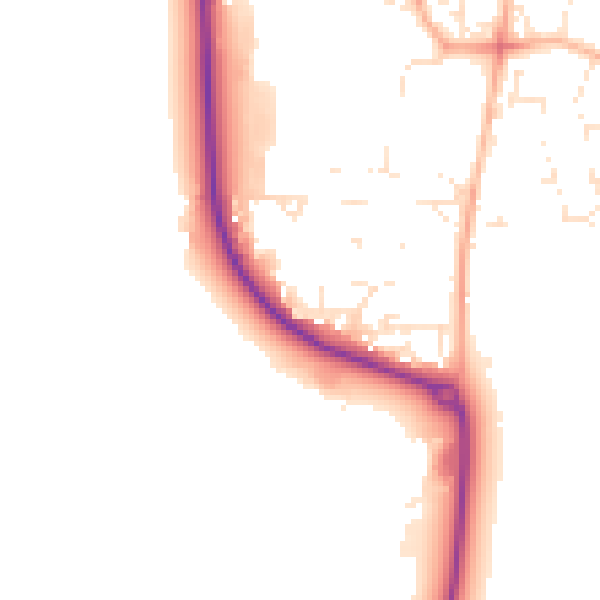 Daytime road noise heatmap for GL52 8TD