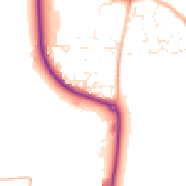 Daytime road noise heatmap for GL52 8UR