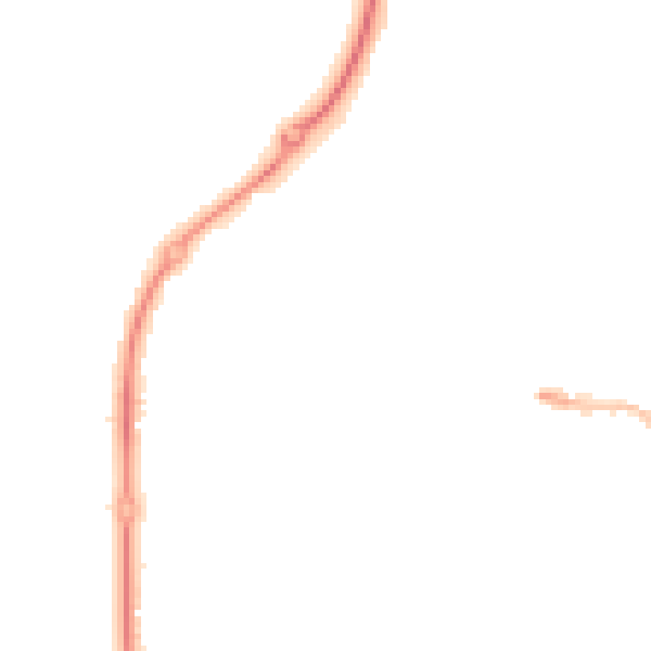 Night-time road noise heatmap for GL52 8XN