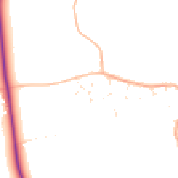 Daytime road noise heatmap for GL52 9EA