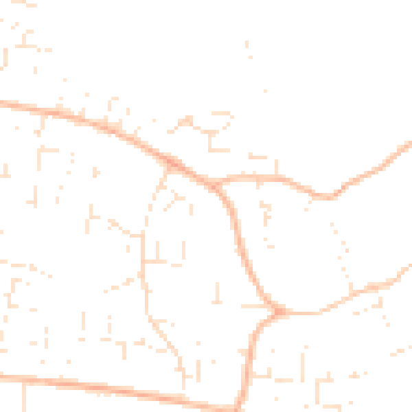 Daytime road noise heatmap for GL52 9HP