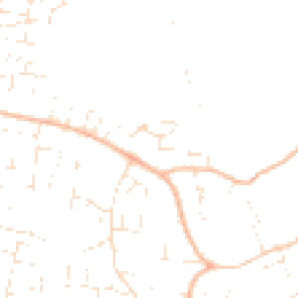 Daytime road noise heatmap for GL52 9HQ