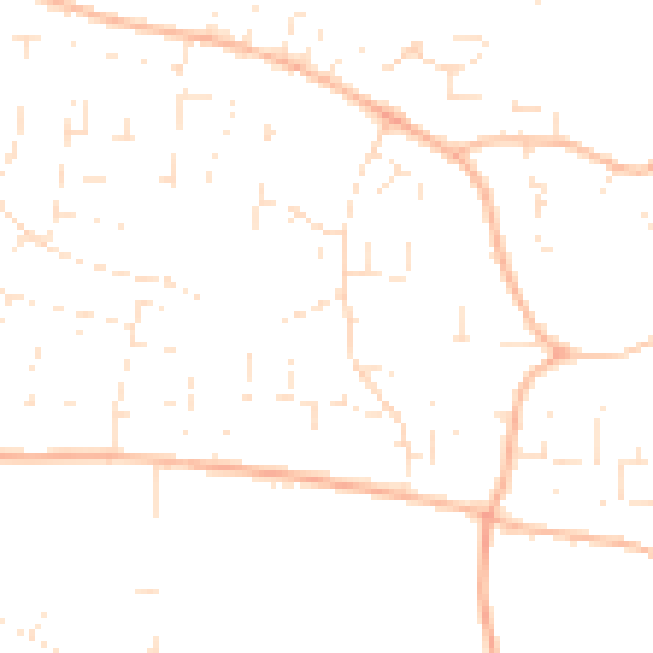 Daytime road noise heatmap for GL52 9PS