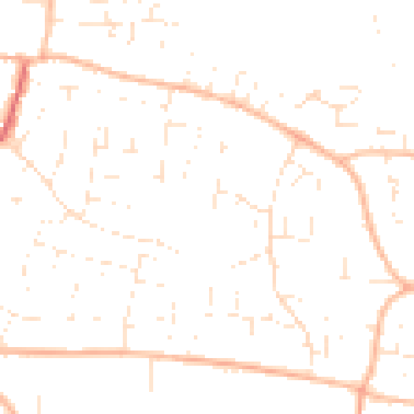 Daytime road noise heatmap for GL52 9SQ