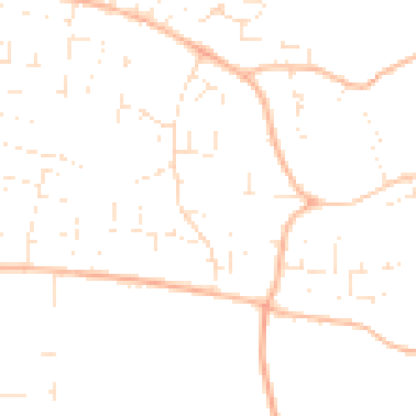 Daytime road noise heatmap for GL52 9TR