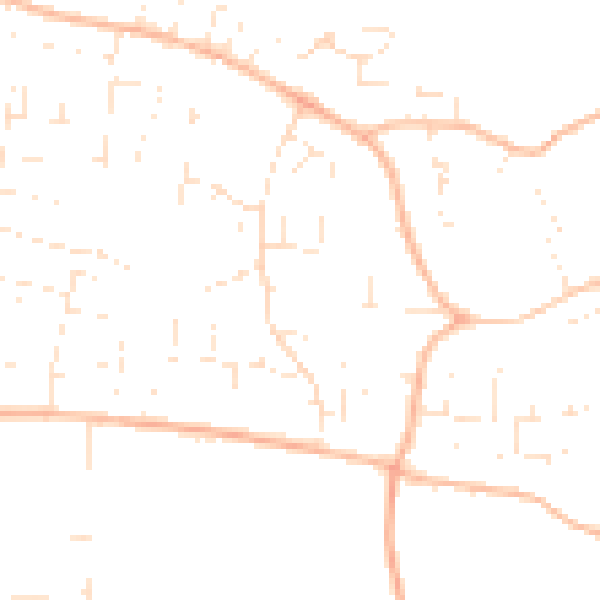 Daytime road noise heatmap for GL52 9UD
