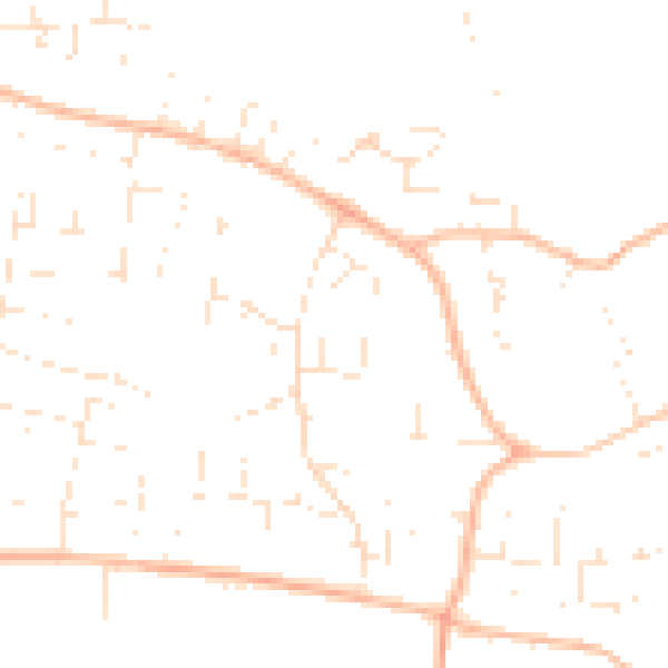 Daytime road noise heatmap for GL52 9UF
