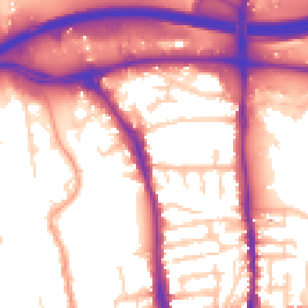 Daytime road noise heatmap for GU1 1DZ