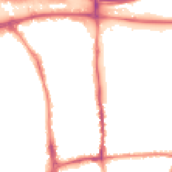 Night-time road noise heatmap for GU1 1HL