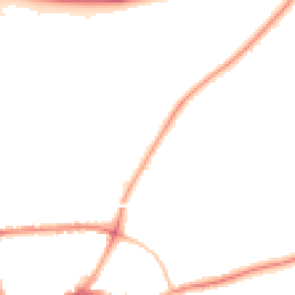 Night-time road noise heatmap for GU1 1SN
