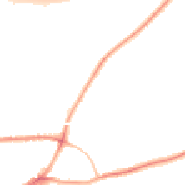 Night-time road noise heatmap for GU1 1ST