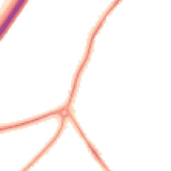 Night-time road noise heatmap for GU1 1UH