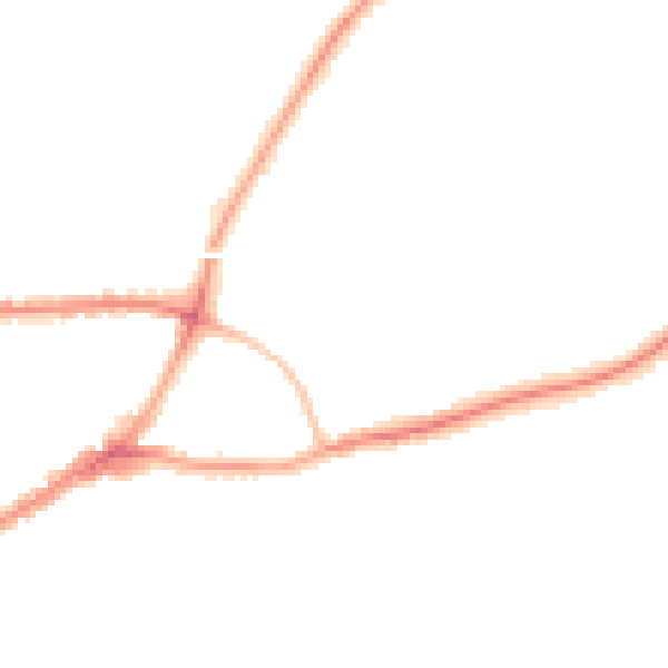 Night-time road noise heatmap for GU1 2AX