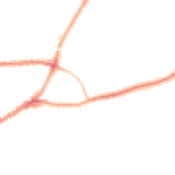 Night-time road noise heatmap for GU1 2AZ