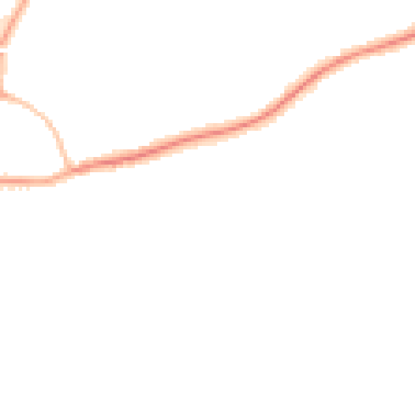 Night-time road noise heatmap for GU1 2BD