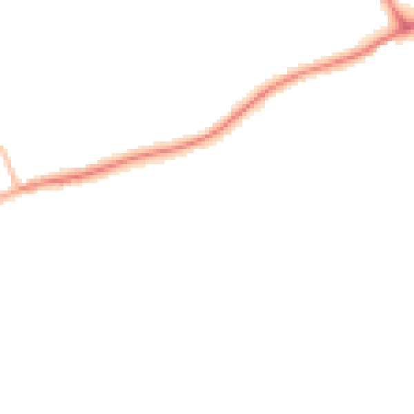 Night-time road noise heatmap for GU1 2BT